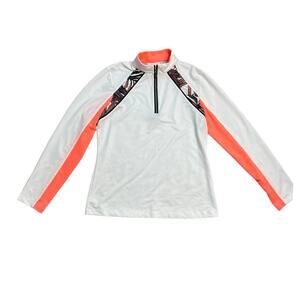 Tail Womens white pull over quarter zip active, golf, tennis top size medium